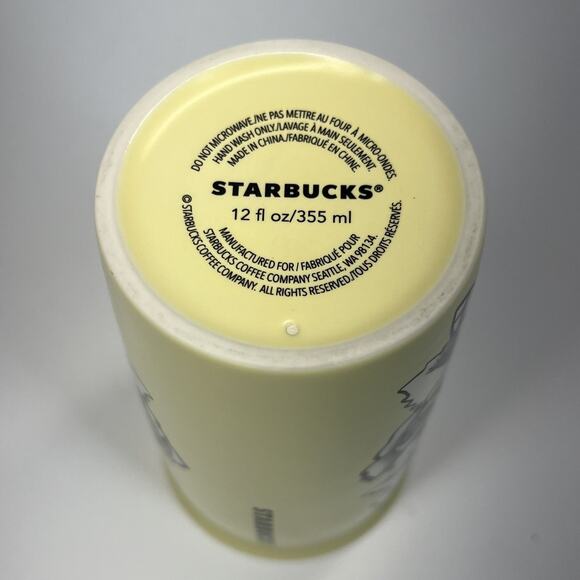 Starbucks 2017 Portland Rose Ceramic Double Wall Mug Tumbler 12oz Tattoo NEW - Picture 7 of 8